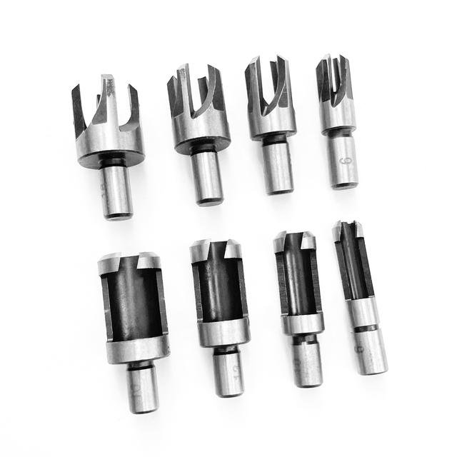 TEMU 8pcs Wood Hole Plug Cutter Set-high Carbon Steel Cutter Tools-cork Dowel Shank Drill Bit Knife Fit For Woodworking 6mm 10mm 13mm 16mm (1/4 3/8 1/2 5/8)