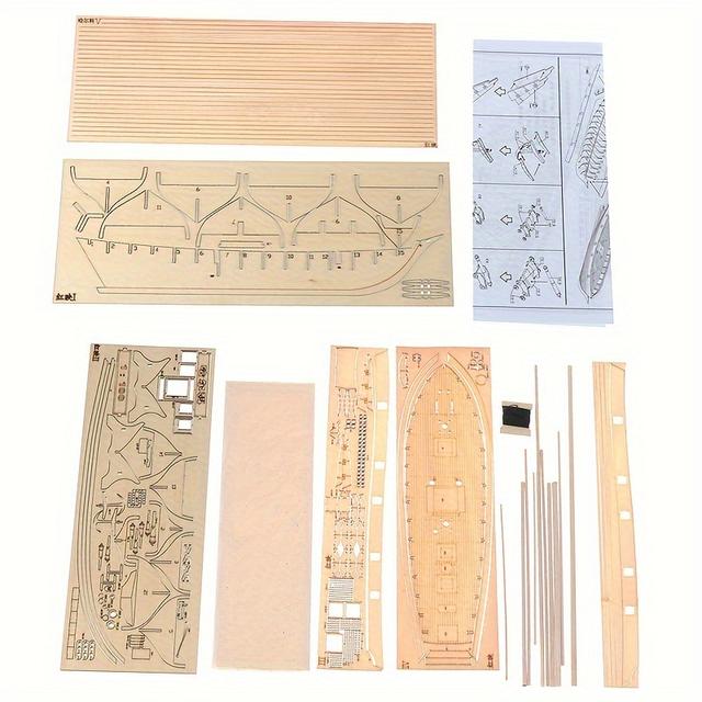 TEMU Wooden Classic Western Ship Kit, Model Building Craft, Artistic Hobby, Collectible Model , Nautical Model Crafts, Material