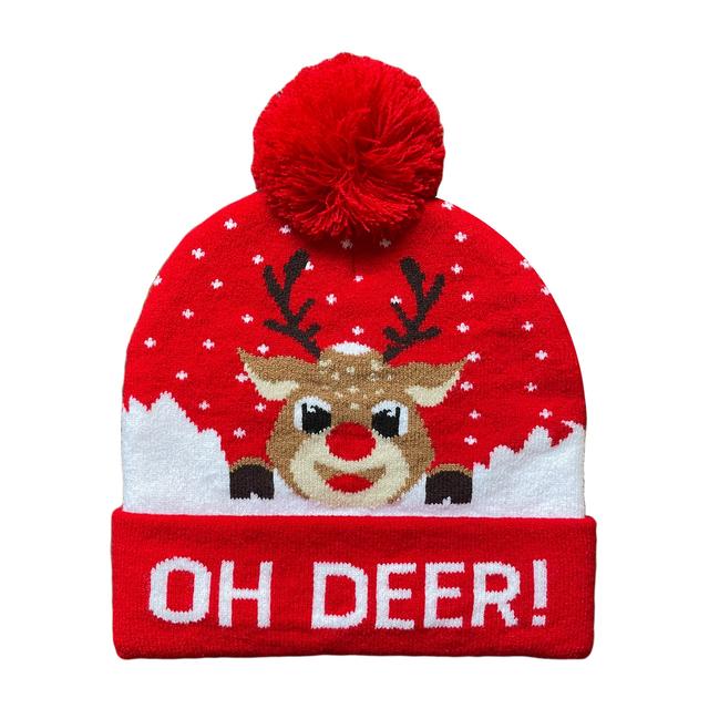 TEMU Eine Strickmütze mit Weihnachtsdesign, als Weihnachtsgeschenk für Familie und Freunde. Sie verfügt über einen Pompon und ist in verschiedenen Stilen für Damen und Herren erhältlich.