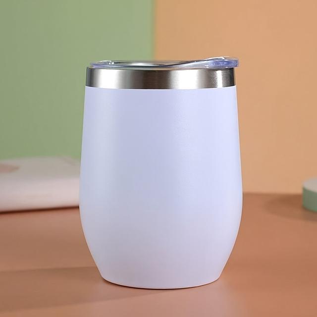 TEMU 1pc 350ml/12oz Stainless Steel Coffee Tumbler With Lid - Vacuum Insulated, Double Wall Design, Lightweight & Durable, Keeps Drinks Hot Or Cold, Home, Office, Or Travel, Coffee Travel Mug