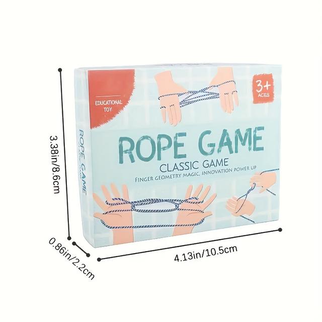 TEMU Classic Rope Game Educational Toy - Finger & Coordination Development, Interactive Colorful Ropes, Ideal For & Adults, Enhances Cognitive Skills, Rope Game