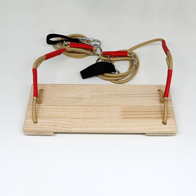 TEMU Cadeira de para Exterior, Varanda e Uso Interno - Assento de , Cadeira Suspensa para Jardim, Cadeira de para Parque de Diversões, Tábua de em Madeira Maciça com de Cânhamo