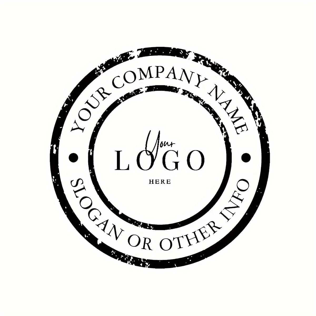 TEMU Customizable Business Stamp - Handcrafted, Round, Hard Rubber Seal With Personalized Design For Enhanced Branding On Documents & Packages, Personalized Stamp