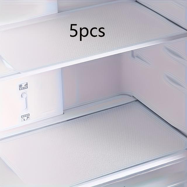 TEMU 5pcs Of Refrigerator Mats, Cabinet Drawer Liners, Easy-to-clean Placemats.