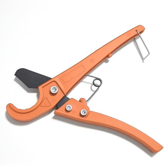 TEMU 1pc Durable Pvc Pipe Cutter, Pipe Cutters, Large Cutting Knife, With Adjustable Tension Screw & Metal Clip - 0- Pipe Cutting Tool, Suitable For Cutting Pex And Plastic Pipes