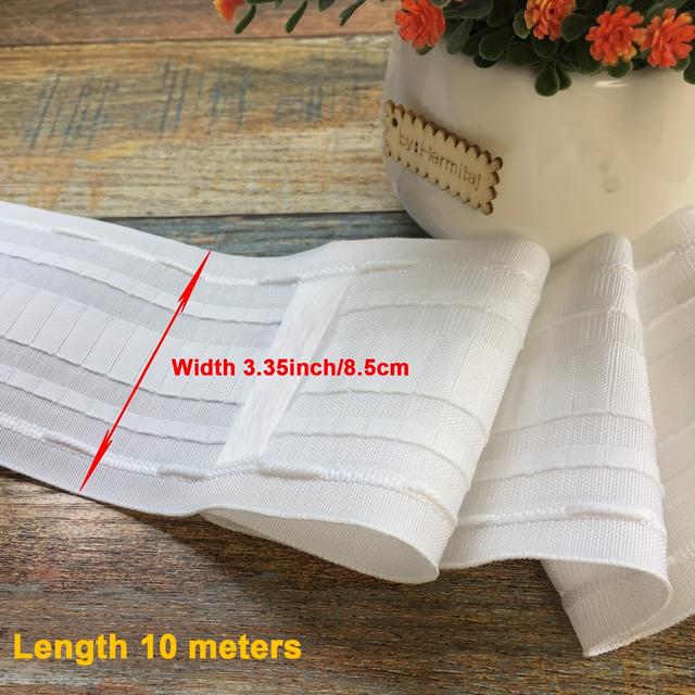 TEMU Multifunctional Curtain Tapes: Rod Pocket Curtains & Hook Curtains - 3.35 Inch Width, , White - Home Sewing Accessories