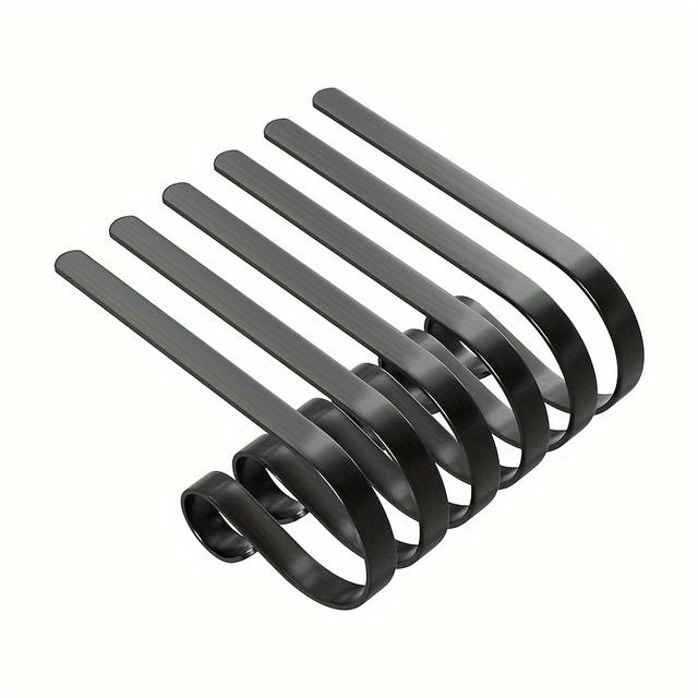 TEMU 6pcs Heavy-duty Metal Adjustable Non-slip Christmas Stocking Holders, Sturdy Stocking Hangers Suitable For Christmas Party Decorations, Mantel, Fireplace, & Stockings