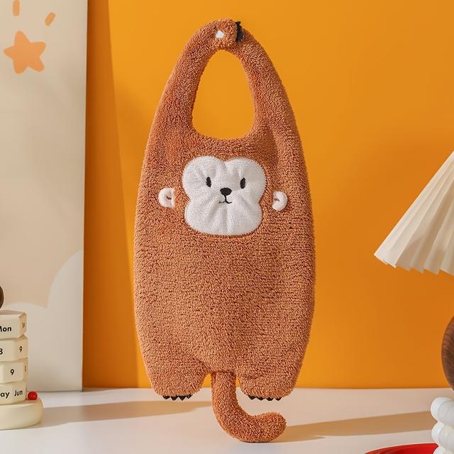 TEMU 【商品名】漫画テーマのハンドタオル。柔らかく吸収性に優れ、速乾性も抜群。キッチンでの家庭用に最適。スナップボタン付きで持ち運びが簡単、優れた水吸収性。