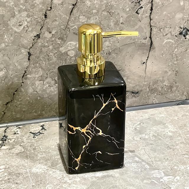 TEMU Badezimmer-Organisations- und Aufbewahrungszubehör, Hotel-Seifenspender, Luxus-Duschgel, Shampoo, Spülmittel, High-End-Waschmittel, Leere Flaschen zum Nachfüllen und Zahnbürstenbecher