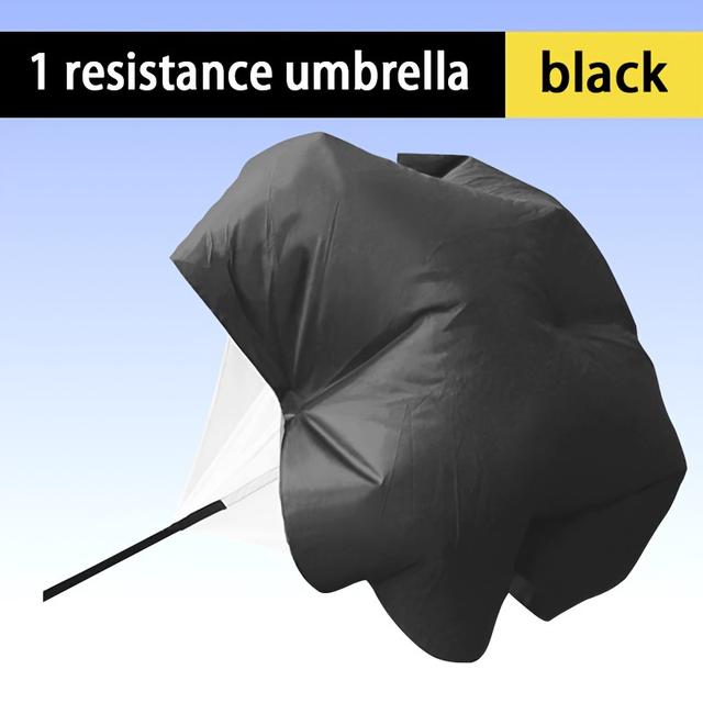 TEMU Resistance Parachute For Running, , Football - Agility Training Equipment With Oxford Cloth Material, Black, Green, Red - 1 Pack