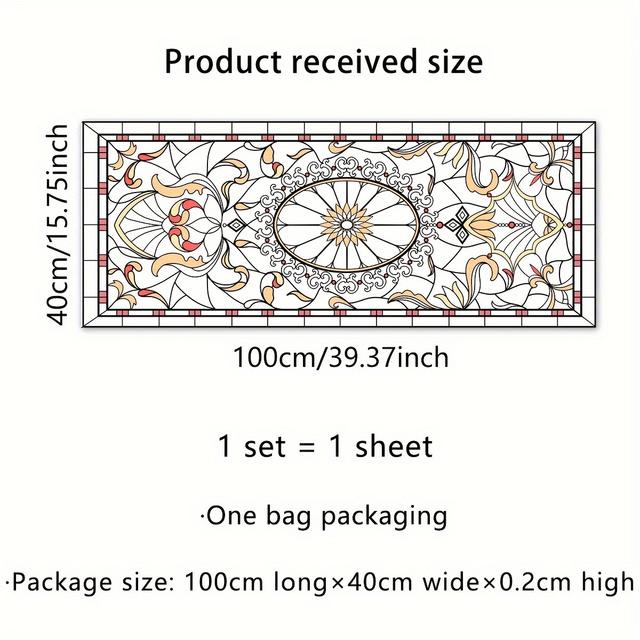 TEMU فيلم لاصق ثابت معاصر للنوافذ، من الكلوريد البوليفينيل، نمط زهري، طباعة ثنائية الجانب، ديكور زجاجي، قابل للإزالة، سمك 20 - مجموعة واحدة DJ2077-KQ