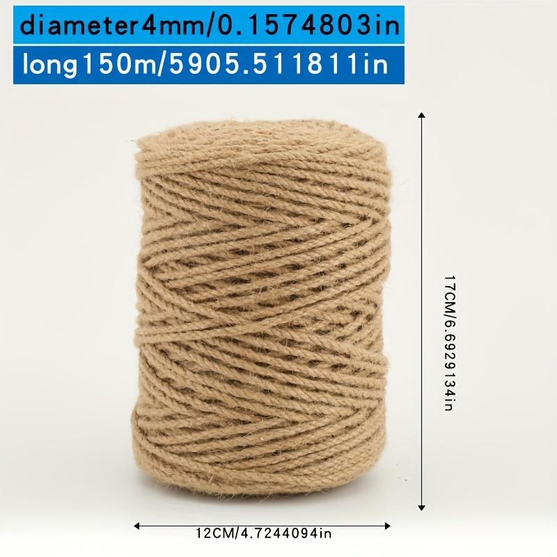 TEMU Naturalna Sznurówka Jutowa 4-14mm - Idealna do Rękodzieła DIY, Pakowania Prezentów i Projektów Dekoracyjnych, Przedszkola, Owijania Doniczek