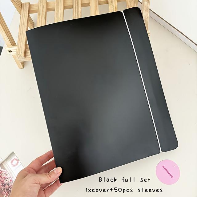 TEMU Set de Álbum de Tarjetas A4 de , con 50 Páginas Interiores de Cara de Compartimentos, 900 Bolsillos