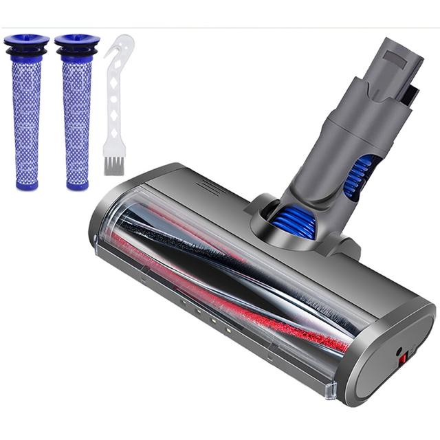 TEMU Kompatibel mit for dyson Staubsauger Rollenbürste und Filterzubehör, Geeignet für V6 DC58 DC59 DC61 DC62 Modelle | Schnellwechsel Teppichbürste mit LED-Licht, Geeignet für Teppiche, Hartholzböden