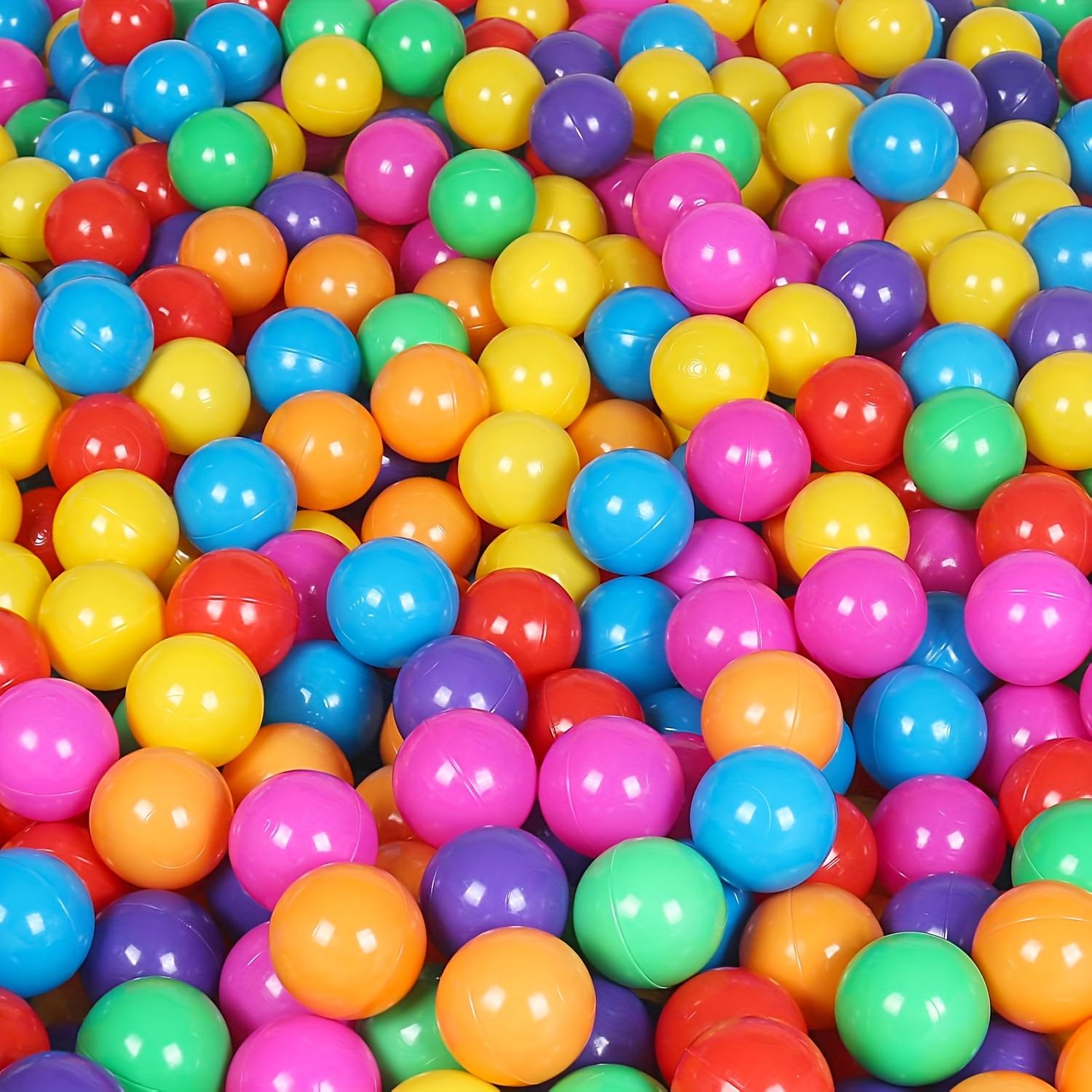 TEMU 105 Plastic Balls For Ball Pits, Designed To Be Crush-proof, Suitable For Babies And Toddlers. In 8 Vibrant Colors With A Zip Storage Bag, Perfect For Water Pools.