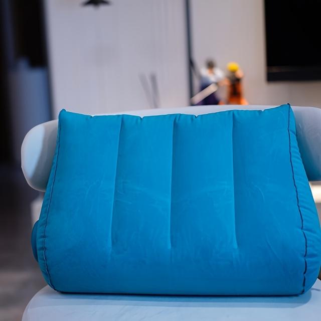 TEMU 1 หมอนขาพลัชพร้อมแผ่นสามเหลี่ยมเป่าลม สำหรับใช้ที่บ้านและโซฟากลางแจ้ง - เชื่อถือได้เป็นที่รองโซฟาหรือเสื่อ; ไม่ต้องใช้ไฟฟ้า & พกพาสะดวก, หมอนนุ่ม, อบอุ่น, ทำความสะอาดง่าย, วัสดุทนทาน, หมอนสบาย
