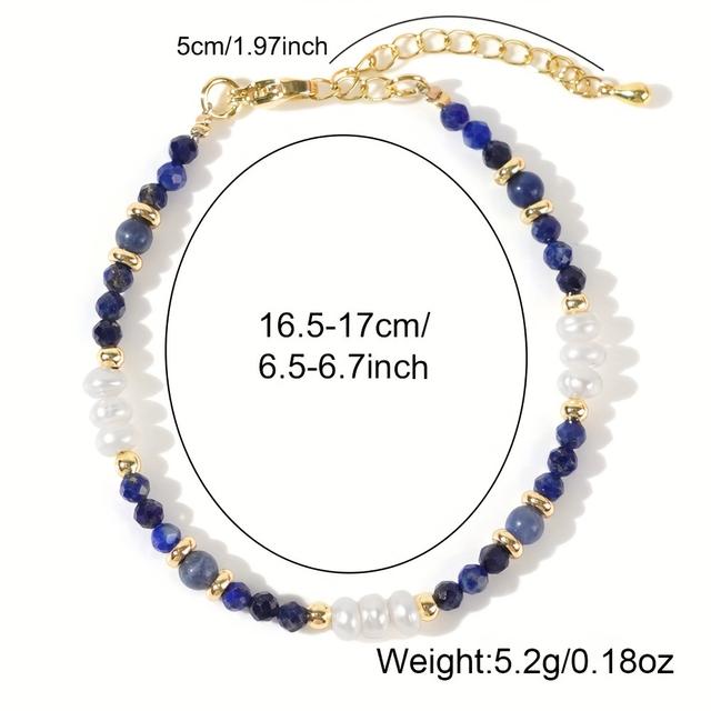 TEMU 1 Boho Style Ladies' Bracelet | Fashionable Handmade Beaded Bracelet With 9 Exquisite Beads And Semi-, Ideal For Daily Wear, Gifts For , Girlfriend, Valentine's Day, Mother's Day