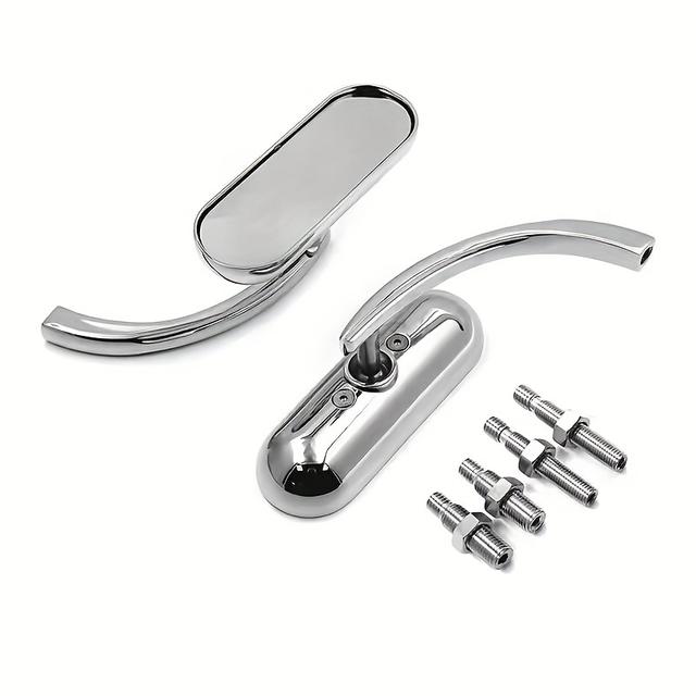 TEMU 2pcs Heavy-duty Abs Rearview Mirrors - 360° Adjustable Wide-angle Bicycle Handlebar Mirrors With , Fit For Road/mtb/sbmx/recumbent, -like (black, )