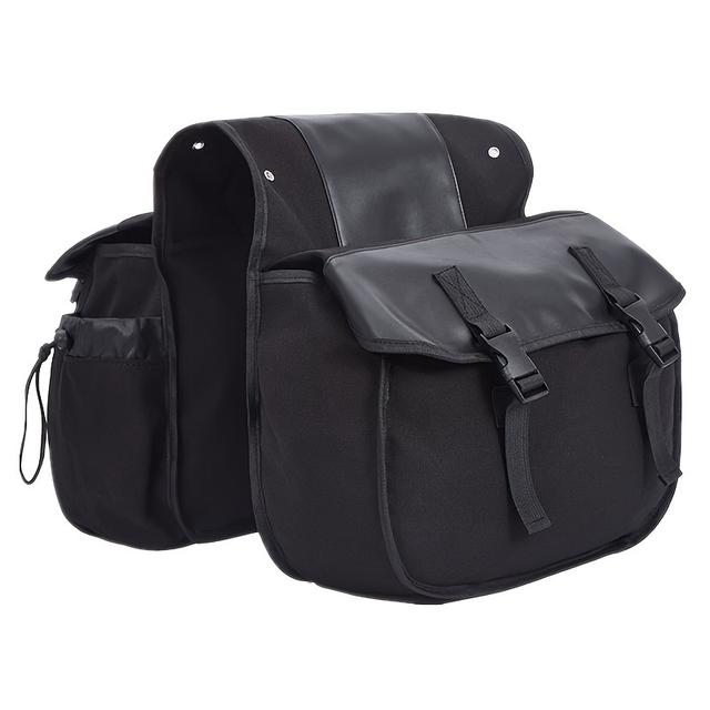 TEMU 3 Motorcycle Bag, Large Flat Bottom, Double-sided Tool Kit, Adjustable Strap, Durable , For & Motorcycle Accessories, Powersports Luggage