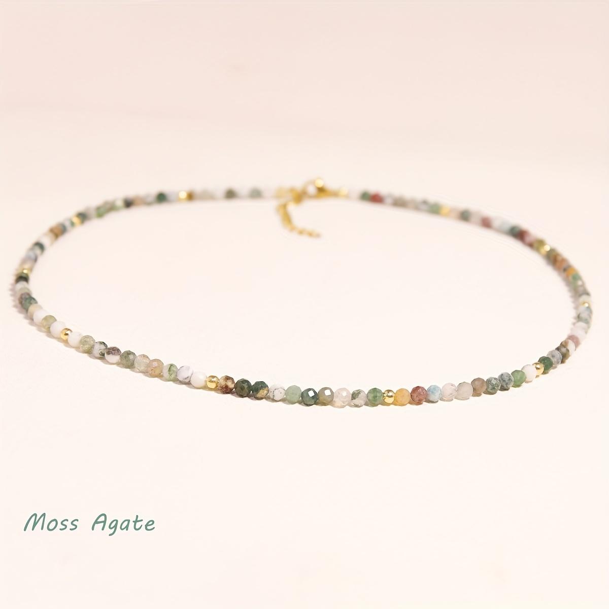 TEMU Necklace: A Delicate Strand Of Natural Stones Symbolizing , Balance, And