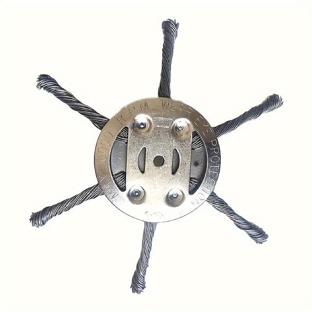 TEMU Lawn Mower Blade Head Weeding Head Weeder Tool, Multifunctional Garden Tool, 2024 New Weeder Root Removal Tool, Durable Steel Manual Weeder Tool () (6 Heads)