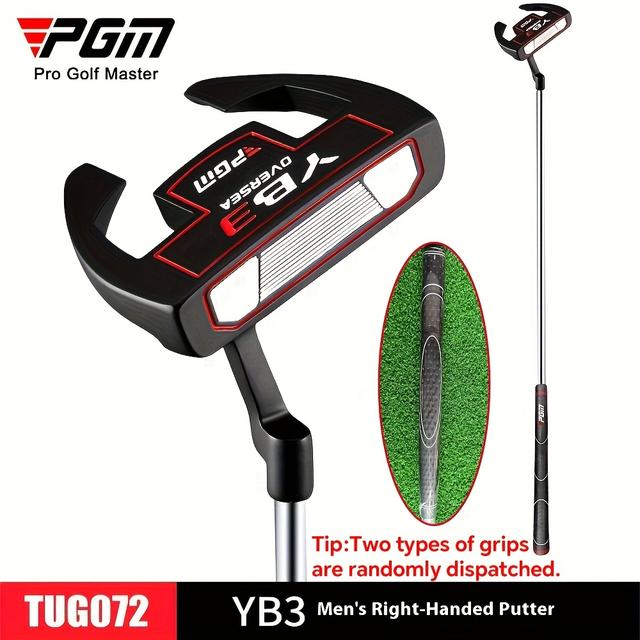 TEMU PGM TUG072 골프 남성 퍼터 싱글 클럽 골프 큐, 정렬 라인 포함 남성 골프 퍼터