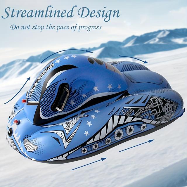 TEMU Snow Tube Inflatable Snow Sled Heavy Duty Snow Toys For Adults, Inflatable Snow Tube Winter Outdoor Toys(ski Motor Boat)