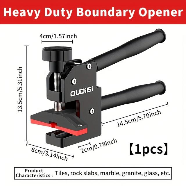 TEMU Manual Uppress Cutting Tool, Ceramic Tile Edge Opener, Pliers, Rubber-coated Handle For Comfortable Grip, Easy To Cut Rock Slabs, Floor Tiles And Glass