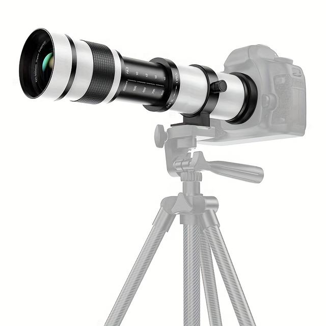 TEMU Manual Zoom Telephoto Lens 420-800mm F/8.3 Compatible For Ef/ F/ E/ L Cameras - Heavy-duty Range Lens For Wildlife,, News Photography (no Motor/electronics)