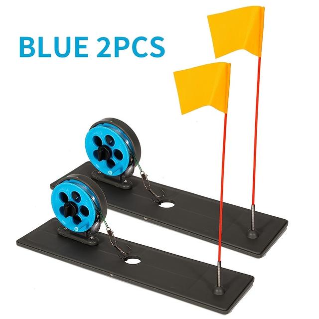 TEMU 2pcs Weihe Winter Fishing Ice Fishing Flag Type D Portable Floating Square Fishing Platform Ultra-short Ice Fishing Rod