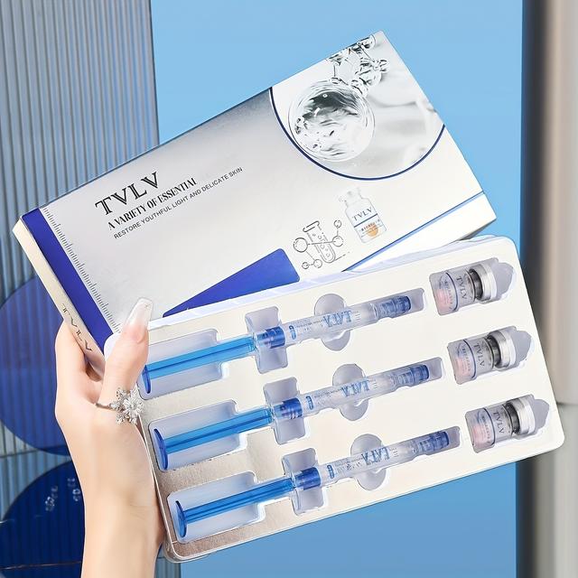 TEMU Three-type Collagen Six-fold Compaction Filling Set: Moisturizing & Hydrating Tightening Liquid – For A Smoother, Light Beige