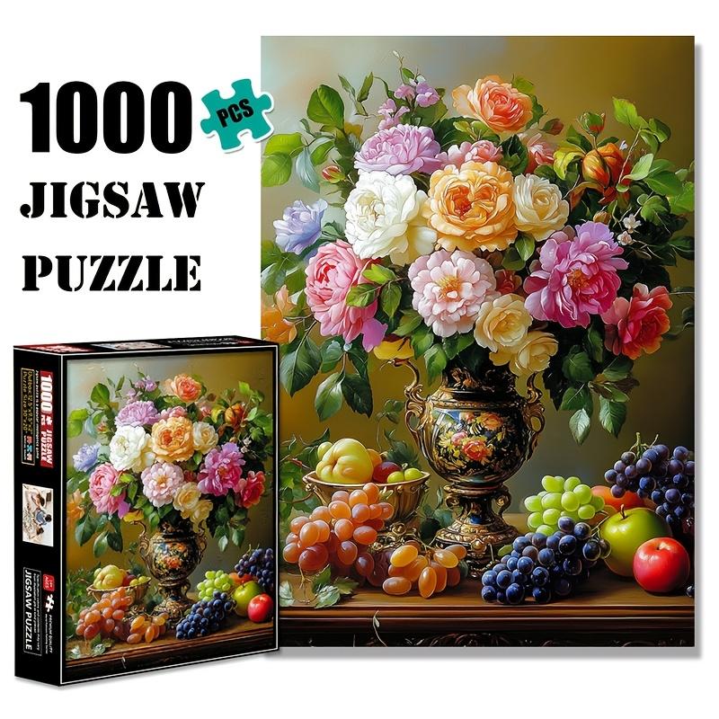 TEMU Vintage Vase Paper Puzzle With 1000pcs, A Large Jigsaw Toy For Adults, Perfect For Family Interaction, Decoration, And -challenging Gift