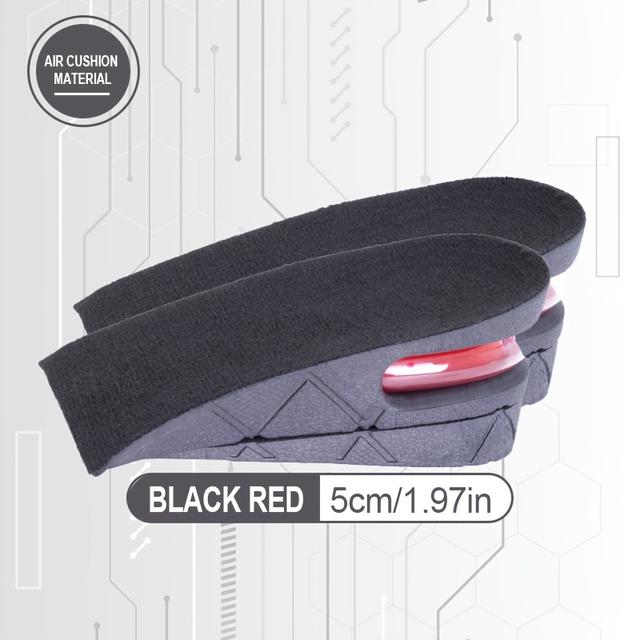TEMU Пара унісекс знімних устілок для збільшення висоти з повітряною подушкою для спорту, що забезпечують і амортизацію