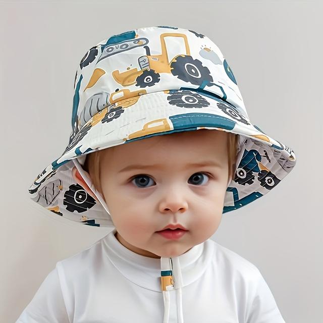 TEMU 1pc Cartoon Pattern Fisherman Hat For Kids, Summer Sun Protection Cap For Outdoor And Travel