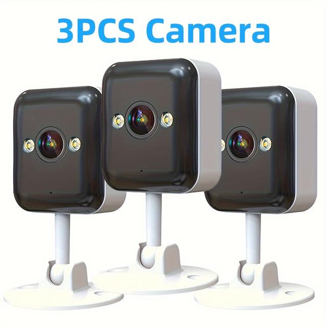 TEMU 3pcs 1080p Full Hd Wireless Surveillance Camera, Night , Voice Call, Motion Detection, Built-in Ap Hotspot, Can Without Internet, Of Children, Elderly And Pets Safety Surveillance Camera