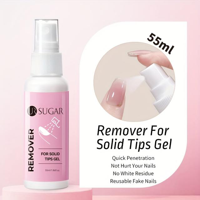 TEMU 55ml Spray Bottle Remover For Gel - Glue Solvent, For /tubular Gel, Jelly Glue. Big Capacity, Fine Spray For Deep Penetration. Low Odor, Removes Residue, Gentle Removal Of Nail Tips