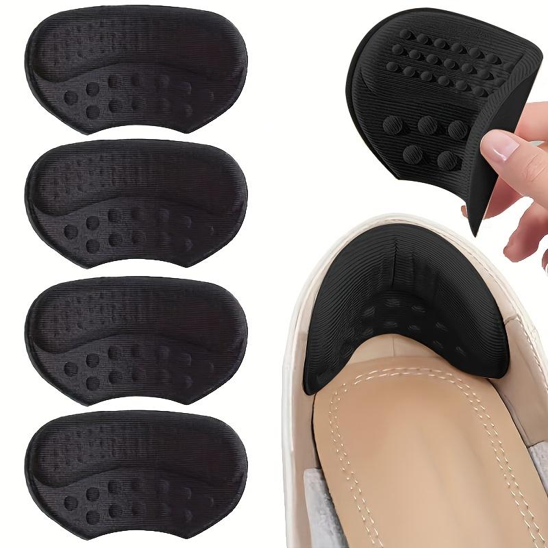 TEMU 4pcs Self-adhesive Heel Cushions In Beige, - Hypoallergenic Polyeste, Anti-slip & Blister Inserts For Shoes That Are Too Big, Shoe Inserts