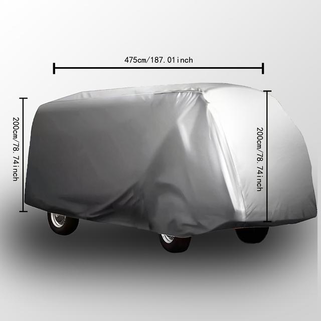 TEMU Silvery Car Cover For Vw T2t25 Car Cover Windproof Sunscreen Uv Protection Cover For Cars