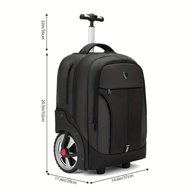 TEMU Large Capacity Multi-functional Large Wheel Trolley Backpack That Can Hold Laptops And Is Suitable For Boarding Outdoor Travel