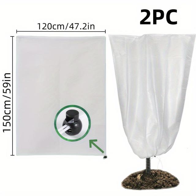 TEMU 2PC Pflanzen-Frostschutz-Cover - Winter-Zugangsbeutel für Obstbäume, Sträucher und Töpfe - Wiederverwendbare Textil-Anti-Frost-Pflanzenjacken für -Sicherheit gegen Vögel, Insekten, Geflügel