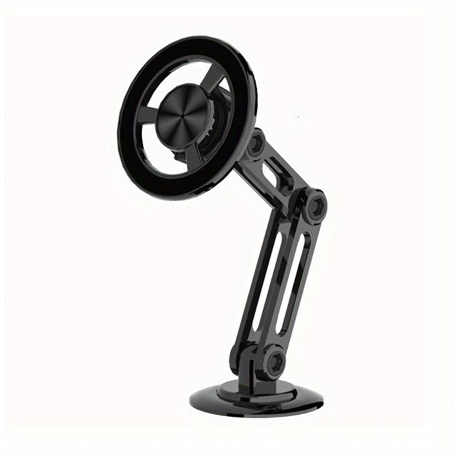 TEMU Car Phone Holder - Compatible, Rotating & Folding High-strength Aluminum Alloy Arm For Navigation Support