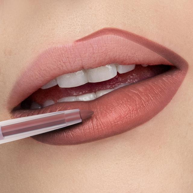 TEMU Lip Liner Waterproof And Offers A Long-lasting Matte End, Perfect For Outlining Lips In Nude, Pink, Or Purple Shades