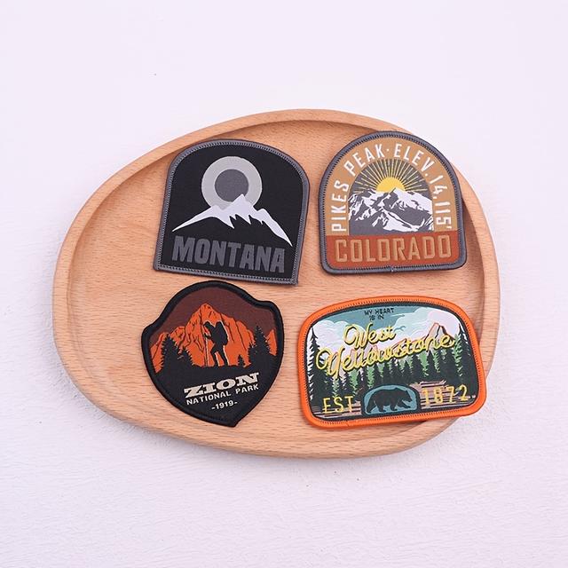 TEMU 4pcs Mountain Camping Embroidery Patches On Clothes Diy Iron On Patches For Clothing Outdoor Embroidered Fusible Patch Backpack Badges