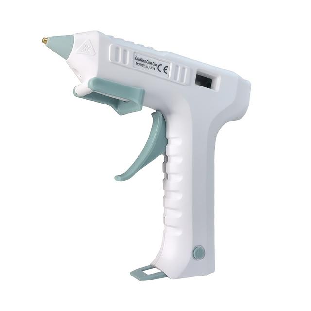 TEMU 20s Pistola de Pegamento Inalámbrica Rápida con , Recargable USB y Luz LED + , 10 Barras de Pegamento 7mm*150mm, 50W Herramienta para DIY, Manualidades, Decoración y Reparaciones Rápidas