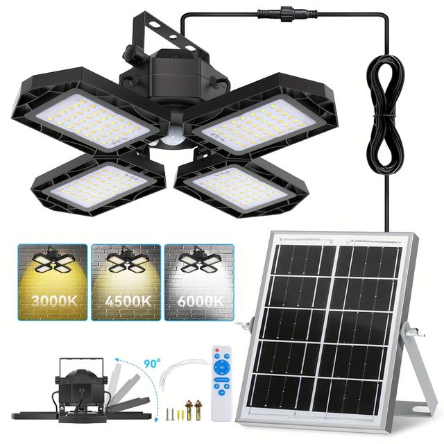 TEMU 1pc Solar Pendant Light Solar Outdoor Light Motion Sensor 4 And 3 Colors Suitable For Barns, Gazebos, Garages And Sheds