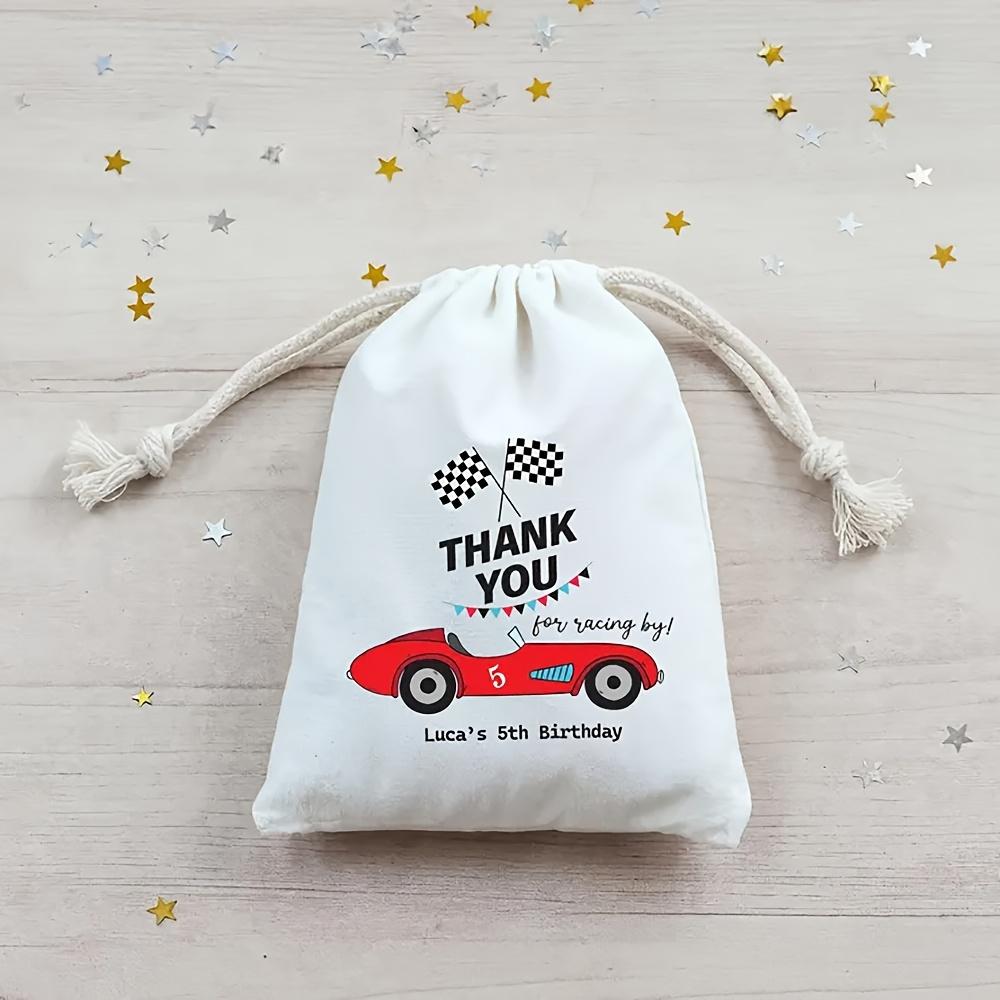 TEMU Cinco bolsas personalizadas rojas retro temรกtica de coches de carreras para niรฑos y niรฑas, perfectas para desde al . Ideales para decoraciones, regalos de agradecimiento y recuerdos de .