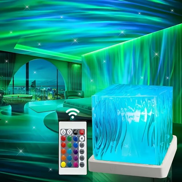 TEMU Proyector Galáctico para Dormitorios, con 16 Colores y Control Remoto, para Crear Nocturna 3D. Ideal para Decoración del Hogar y Regalos para Fiestas