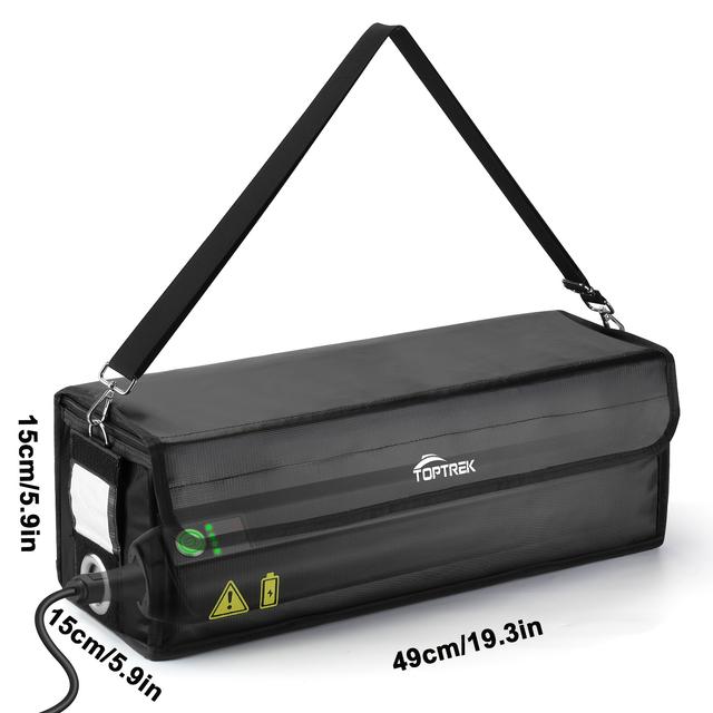 TEMU Fireproof Bag, Extreme High-temperature Protection, High Quality Lithium Battery Safety Case For Storage, Transport & Charging, Spacious Protective Sleeve