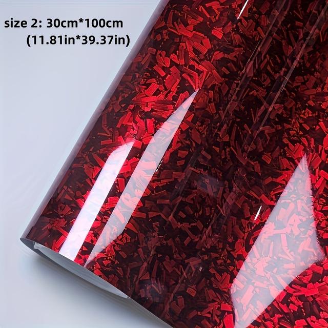 TEMU High-gloss Black, Red, Purple, And Carbon Fiber Polyethylene Terephthalate Film, Inches X 19.69 Inches