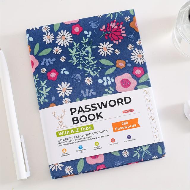 TEMU Password Book-alphabetized Internet Address Organizer With A-z Tabs-website & Computer With Alphabetical Tabs. Journal For .